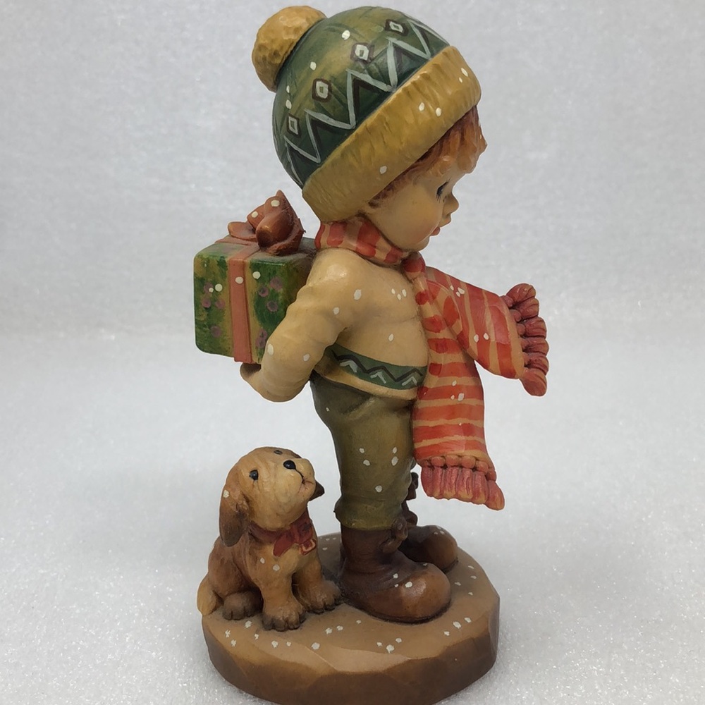 ANRI Tis The Season Hand Carved Figurine by Sarah Kay 6.5” 1993/2000 Italy - Picture 14 of 14